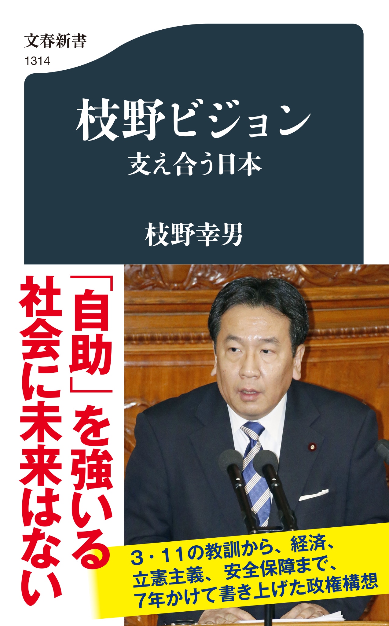 野党第一党党首による「総理になる覚悟と準備」宣言『枝野ビジョン 支え合う日本』ほか